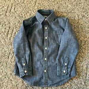 Janie and Jack blue button down shirt, sz 4T